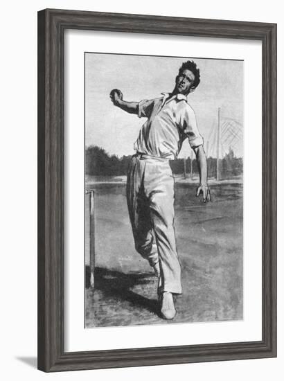 Brian Statham, Captain of Lancashire Cricket Club-Ralph Bruce-Framed Giclee Print