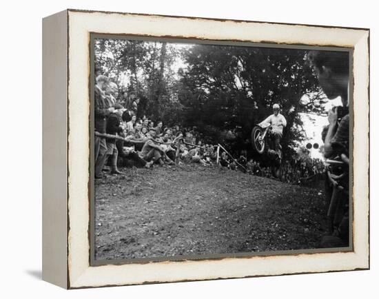 Brian Stonebridge Riding a 498 Matchless at Brands Hatch, Kent, 1952-null-Framed Premier Image Canvas