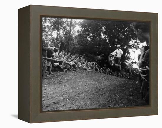 Brian Stonebridge Riding a 498 Matchless at Brands Hatch, Kent, 1952-null-Framed Premier Image Canvas