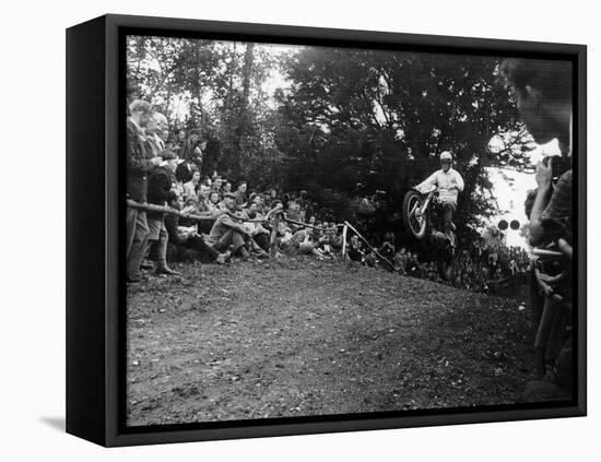 Brian Stonebridge Riding a 498 Matchless at Brands Hatch, Kent, 1952-null-Framed Premier Image Canvas