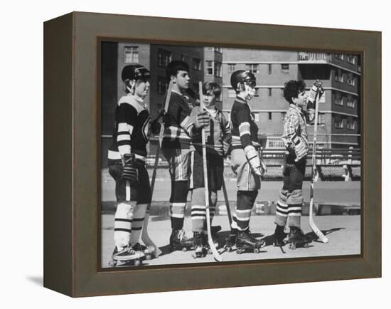 Brian Sullivan Playing Hockey in the Park-Bill Ray-Framed Premier Image Canvas