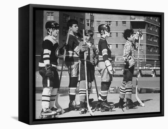 Brian Sullivan Playing Hockey in the Park-Bill Ray-Framed Premier Image Canvas