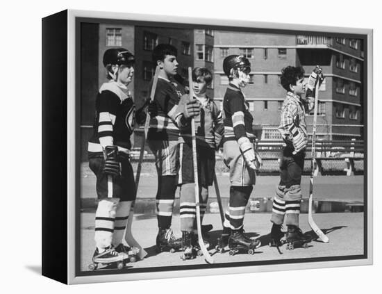 Brian Sullivan Playing Hockey in the Park-Bill Ray-Framed Premier Image Canvas