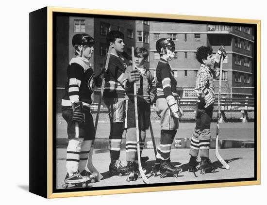 Brian Sullivan Playing Hockey in the Park-Bill Ray-Framed Premier Image Canvas