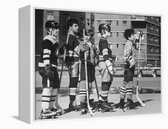 Brian Sullivan Playing Hockey in the Park-Bill Ray-Framed Premier Image Canvas