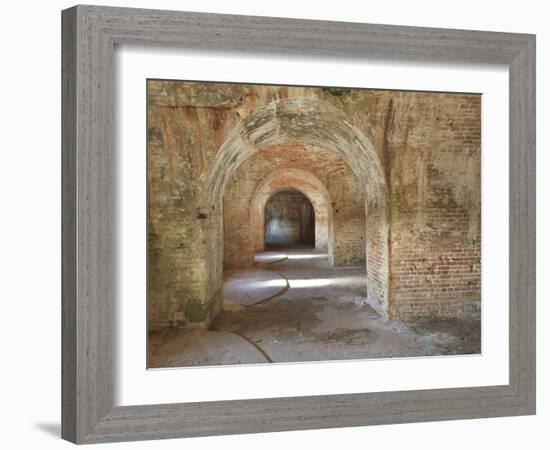 Brick Arches and Gun Placements in a Civil War Era Fort Pickens in the Gulf Islands National Seasho-Colin D Young-Framed Photographic Print