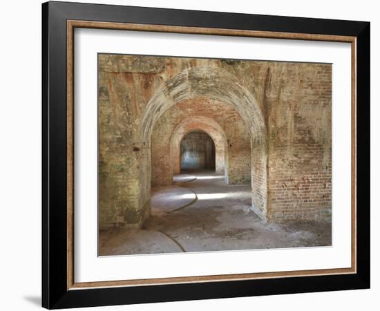 Brick Arches and Gun Placements in a Civil War Era Fort Pickens in the Gulf Islands National Seasho-Colin D Young-Framed Photographic Print