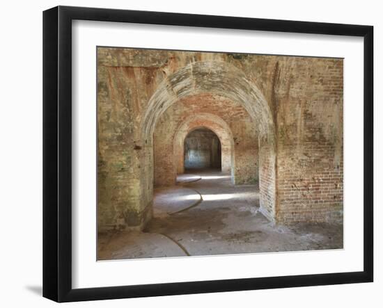 Brick Arches and Gun Placements in a Civil War Era Fort Pickens in the Gulf Islands National Seasho-Colin D Young-Framed Photographic Print