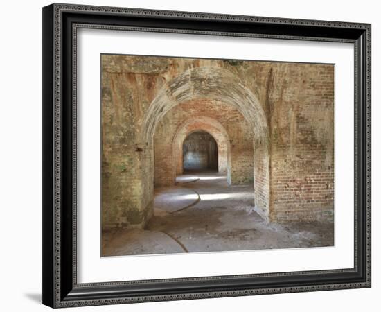 Brick Arches and Gun Placements in a Civil War Era Fort Pickens in the Gulf Islands National Seasho-Colin D Young-Framed Photographic Print