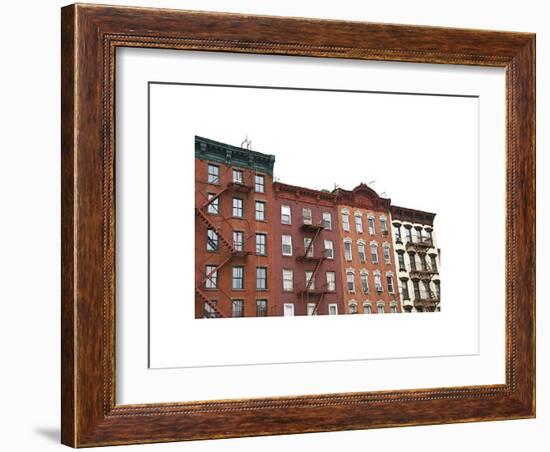 Brick Row Houses-Erin Clark-Framed Giclee Print