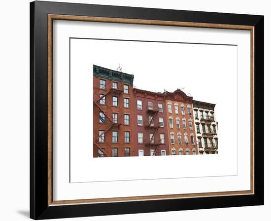 Brick Row Houses-Erin Clark-Framed Giclee Print