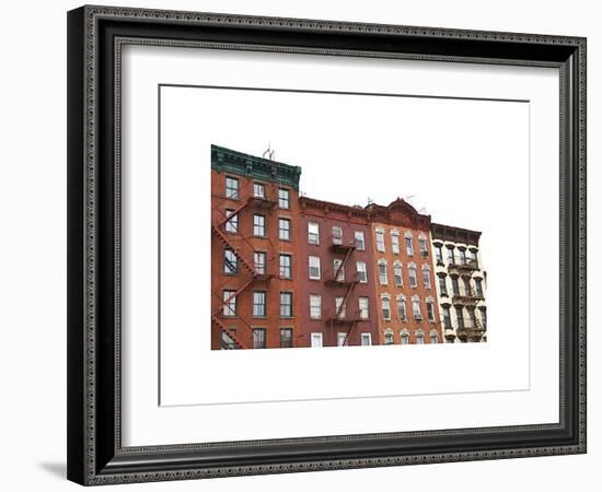 Brick Row Houses-Erin Clark-Framed Giclee Print