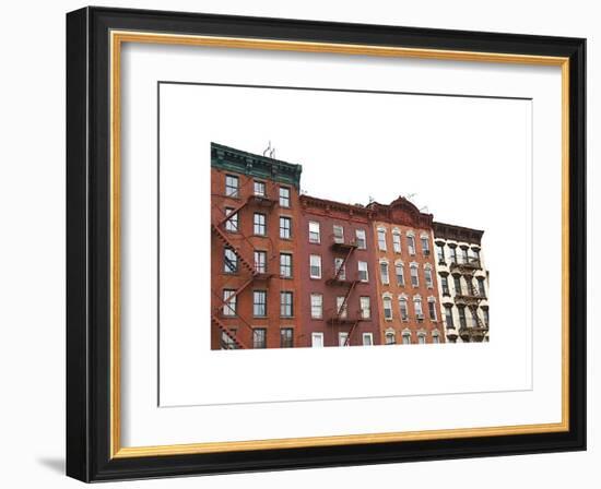 Brick Row Houses-Erin Clark-Framed Giclee Print