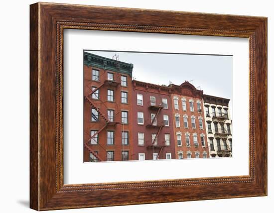 Brick Row Houses-Erin Clark-Framed Art Print