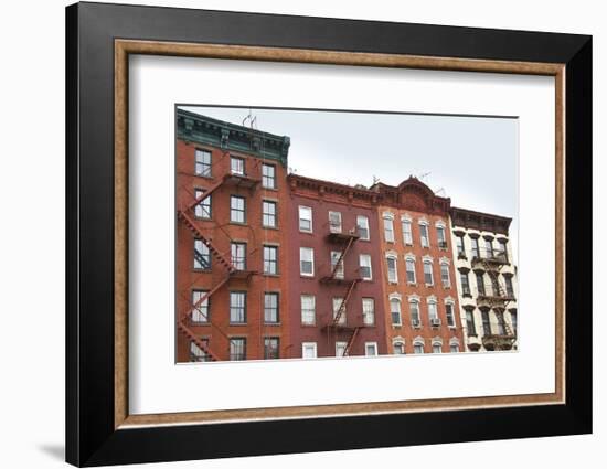 Brick Row Houses-Erin Clark-Framed Art Print