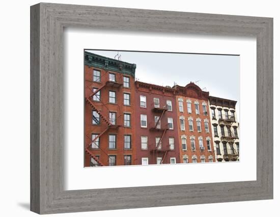 Brick Row Houses-Erin Clark-Framed Art Print