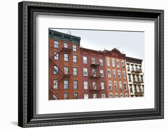 Brick Row Houses-Erin Clark-Framed Art Print