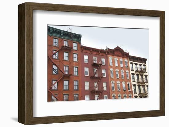 Brick Row Houses-Erin Clark-Framed Art Print