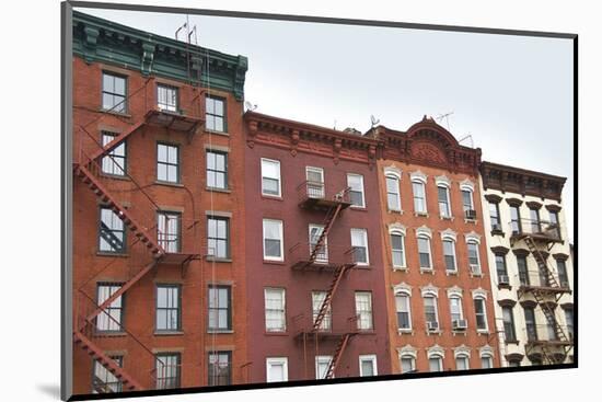 Brick Row Houses-Erin Clark-Mounted Art Print