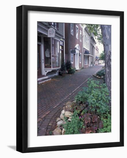 Brick Sidewalks in the Historic District of Chestertown, Maryland, USA-Jerry & Marcy Monkman-Framed Photographic Print