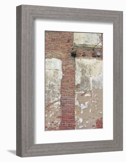 Brick Wall and White Paint-Erin Clark-Framed Art Print