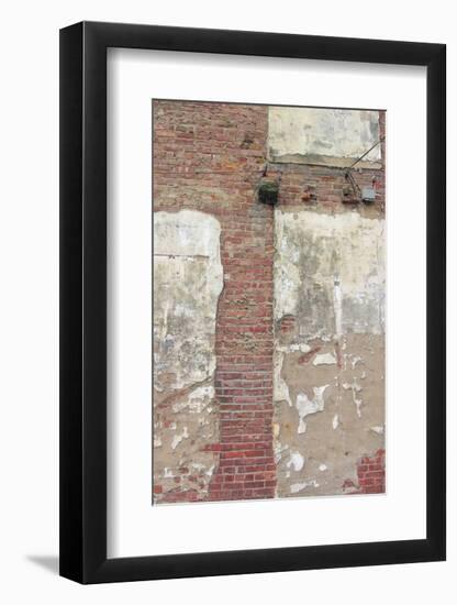 Brick Wall and White Paint-Erin Clark-Framed Art Print