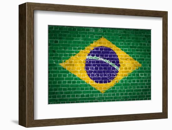 Brick Wall Brazil-Tonygers-Framed Photographic Print