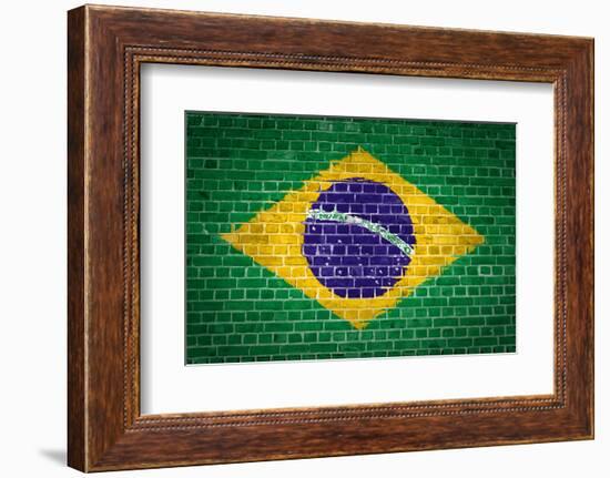 Brick Wall Brazil-Tonygers-Framed Photographic Print