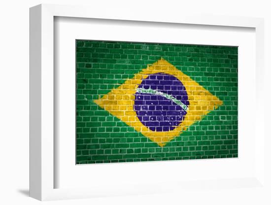 Brick Wall Brazil-Tonygers-Framed Photographic Print