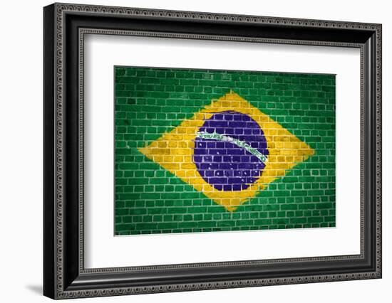 Brick Wall Brazil-Tonygers-Framed Photographic Print