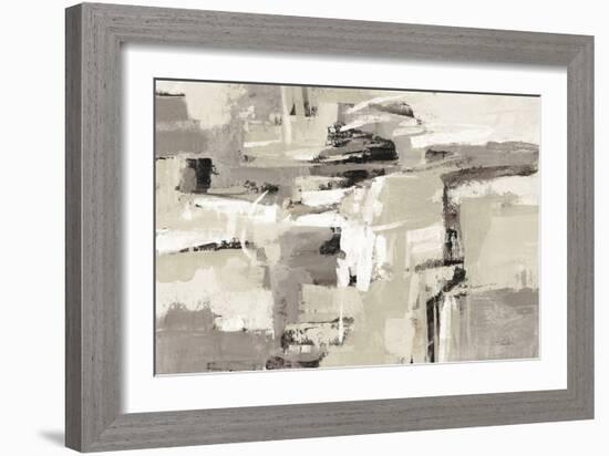 Brick Wall Neutral Crop-Silvia Vassileva-Framed Art Print