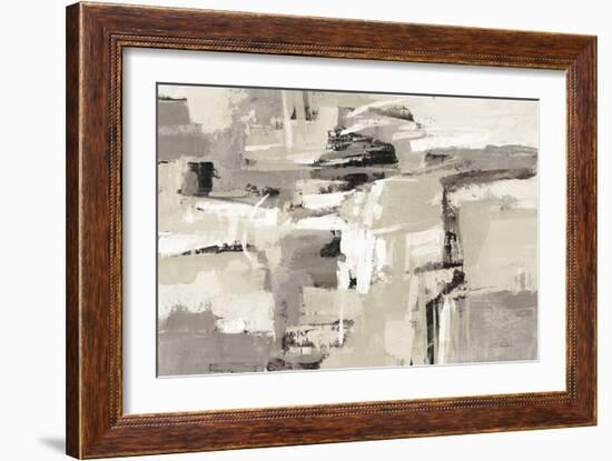 Brick Wall Neutral Crop-Silvia Vassileva-Framed Art Print