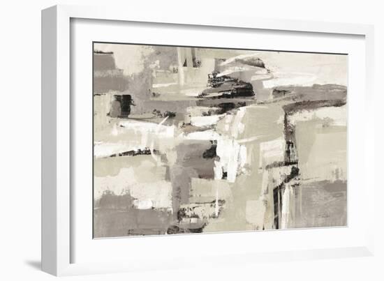 Brick Wall Neutral Crop-Silvia Vassileva-Framed Art Print