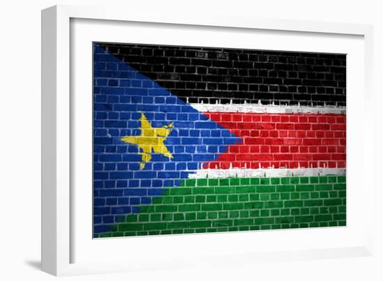 Brick Wall South Sudan-Tonygers-Framed Premium Giclee Print