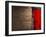 Brick Wall with a Red Door-null-Framed Photographic Print