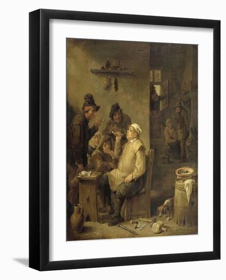 Bricklayer Smoking a Pipe, 1630-60-David Teniers-Framed Art Print