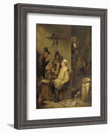 Bricklayer Smoking a Pipe, 1630-60-David Teniers-Framed Art Print