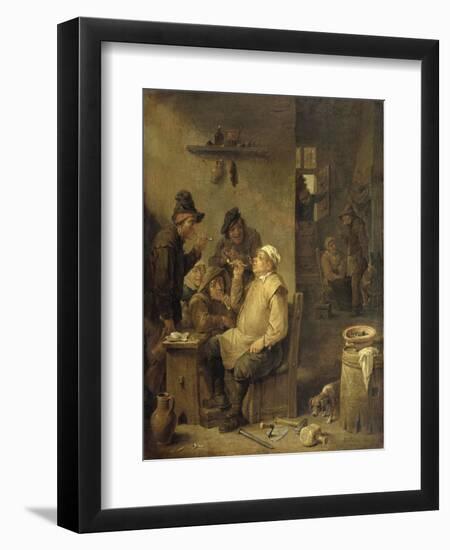 Bricklayer Smoking a Pipe, 1630-60-David Teniers-Framed Art Print