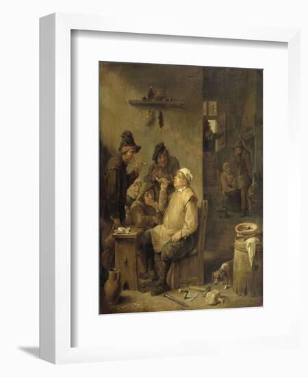 Bricklayer Smoking a Pipe, 1630-60-David Teniers-Framed Art Print