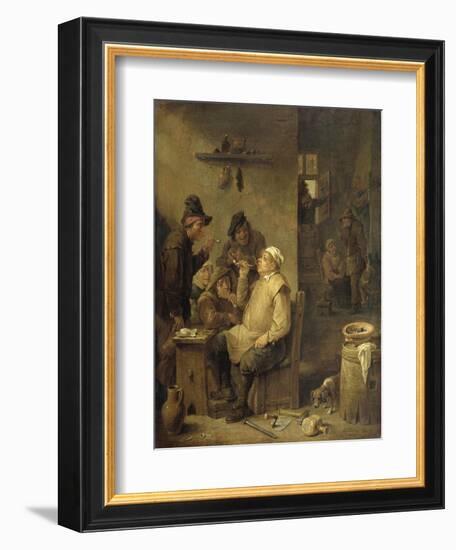 Bricklayer Smoking a Pipe, 1630-60-David Teniers-Framed Art Print