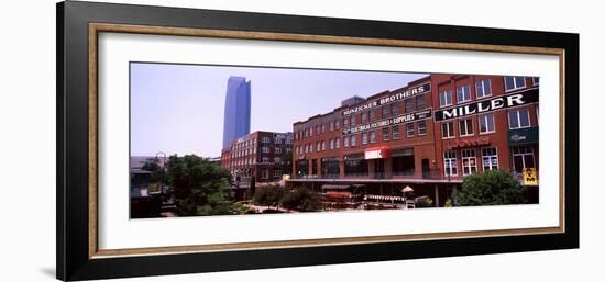Bricktown Mercantile Building Along the Bricktown Canal with Devon Tower in Background-null-Framed Photographic Print