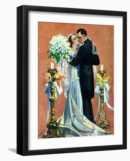 "Bridal Couple Dancing,"June 6, 1931-Elbert Mcgran Jackson-Framed Giclee Print