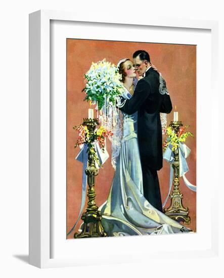 "Bridal Couple Dancing,"June 6, 1931-Elbert Mcgran Jackson-Framed Giclee Print