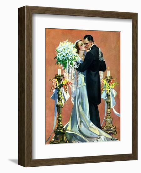 "Bridal Couple Dancing,"June 6, 1931-Elbert Mcgran Jackson-Framed Giclee Print