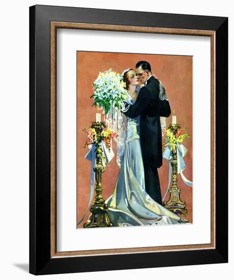 "Bridal Couple Dancing,"June 6, 1931-Elbert Mcgran Jackson-Framed Giclee Print