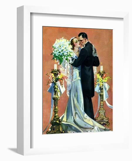 "Bridal Couple Dancing,"June 6, 1931-Elbert Mcgran Jackson-Framed Giclee Print