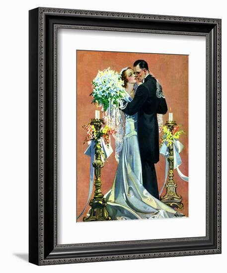 "Bridal Couple Dancing,"June 6, 1931-Elbert Mcgran Jackson-Framed Giclee Print