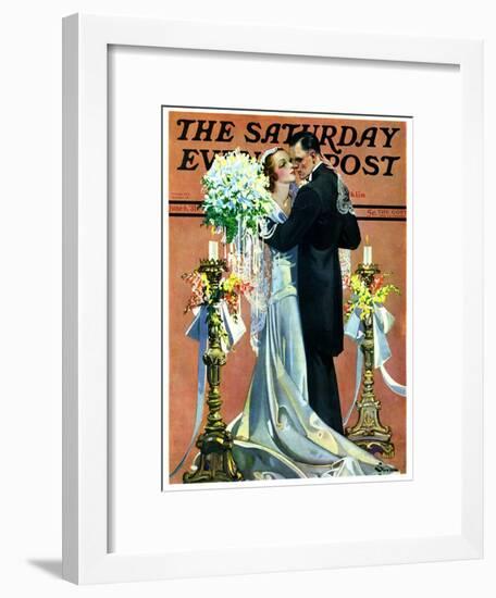 "Bridal Couple Dancing," Saturday Evening Post Cover, June 6, 1931-Elbert Mcgran Jackson-Framed Giclee Print