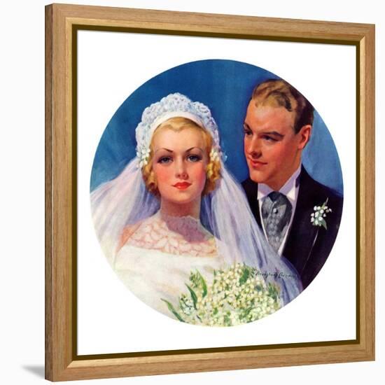 "Bridal Couple,"June 2, 1934-Bradshaw Crandall-Framed Premier Image Canvas