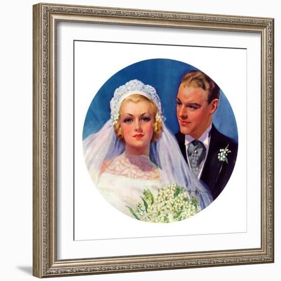 "Bridal Couple,"June 2, 1934-Bradshaw Crandall-Framed Giclee Print